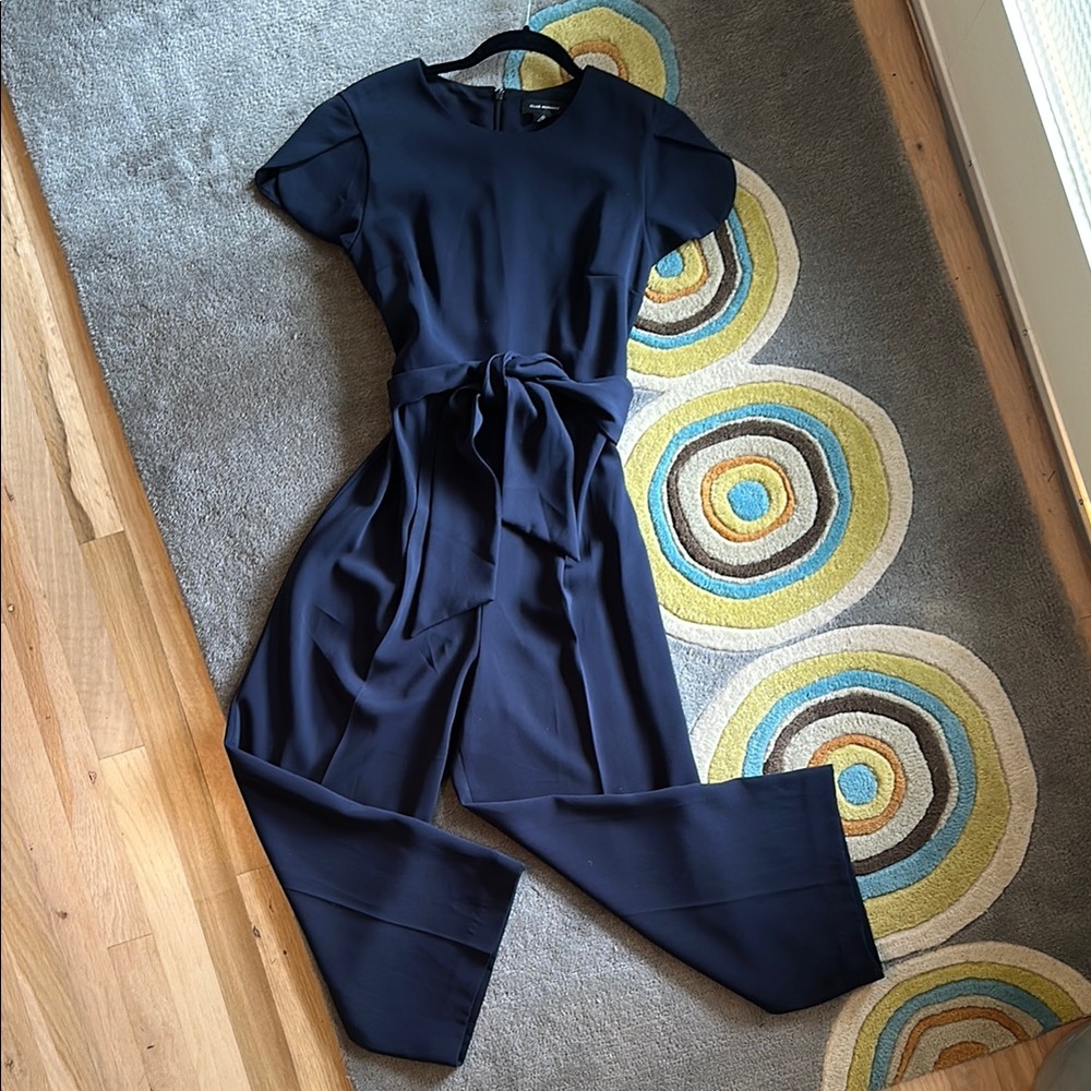 Club Monaco Blue Jumpsuit with Belted Waist